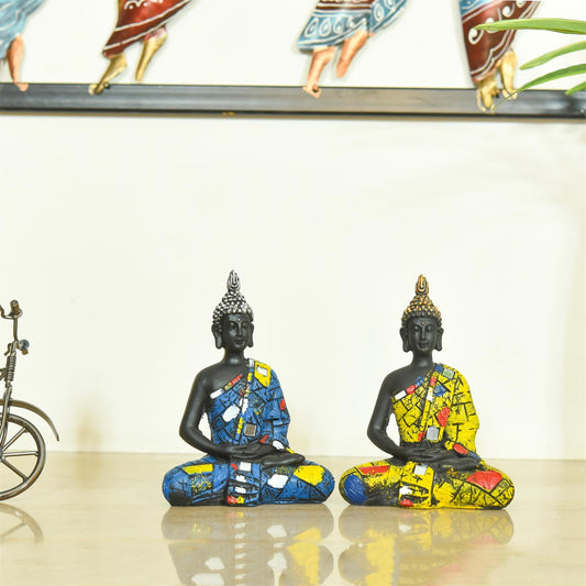 Polyresin Buddha Meditation Statue Set