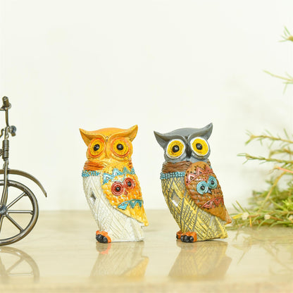 Polyresin Owl Home Decor Gift Set