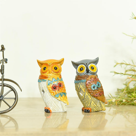 Polyresin Owl Home Decor Gift Set