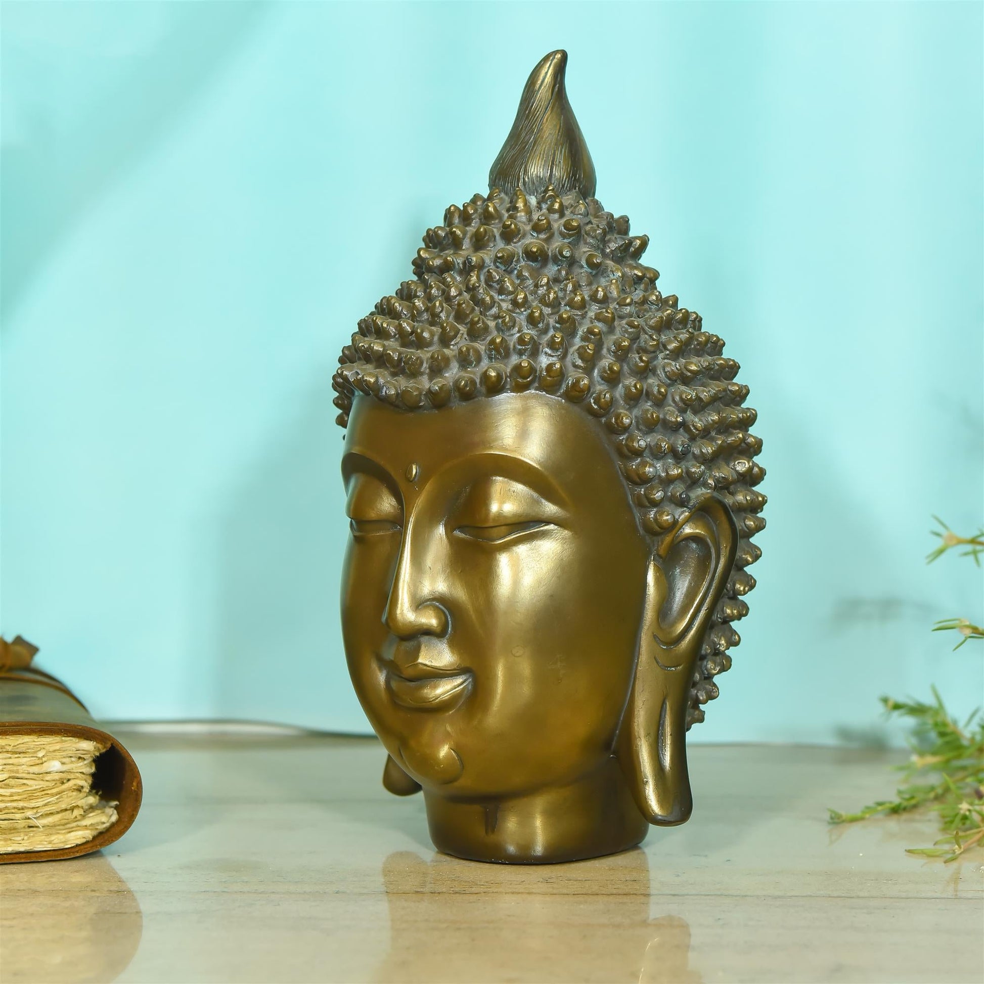 Buddha Polyresin Head Statue (10.5 Inch)