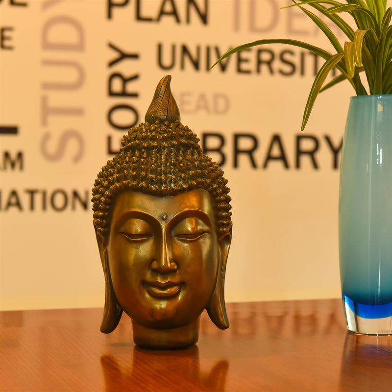 Buddha Polyresin Head Statue (10.5 Inch)