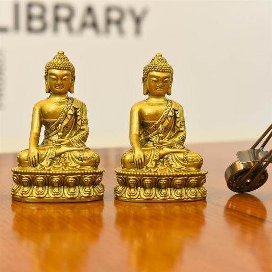 Polyresin Sitting Buddha Meditation Idol (4.5 Inch)