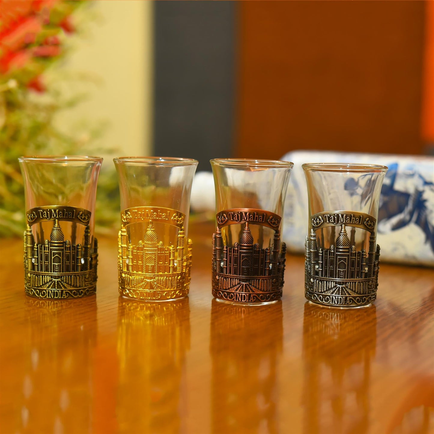 Tajmahal Shot Glass Set Of Four With Box