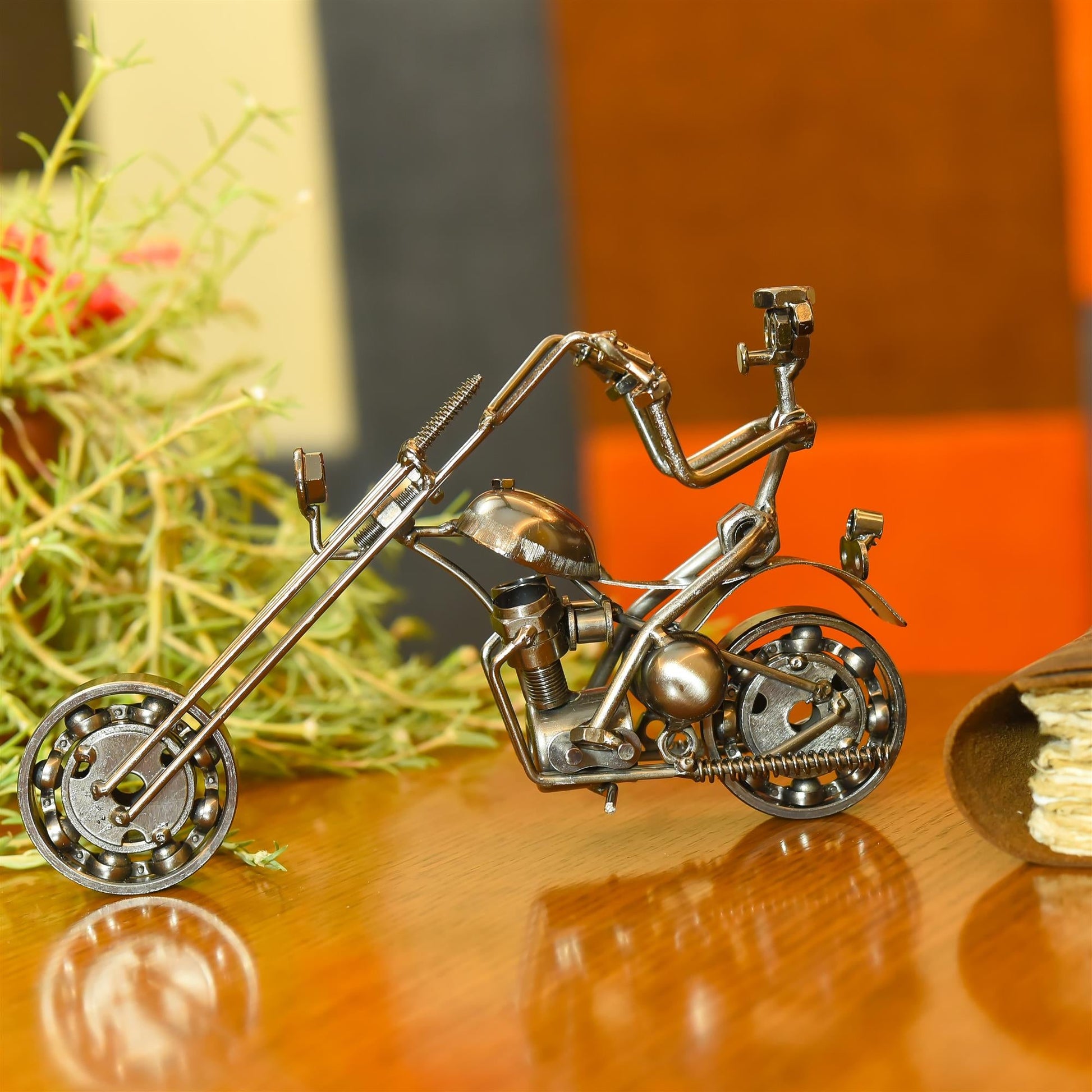 Metal Motorbike With Rider (5 Inch)
