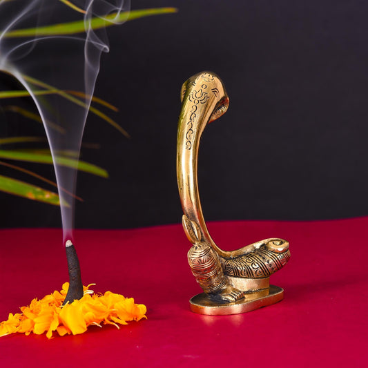 Brass Table Top Ganesha Idol (5.5 Inch)