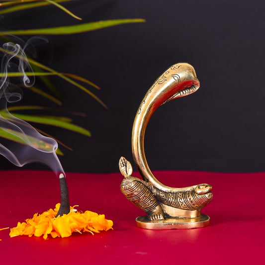 Brass Table Top Ganesha Idol (5.5 Inch)