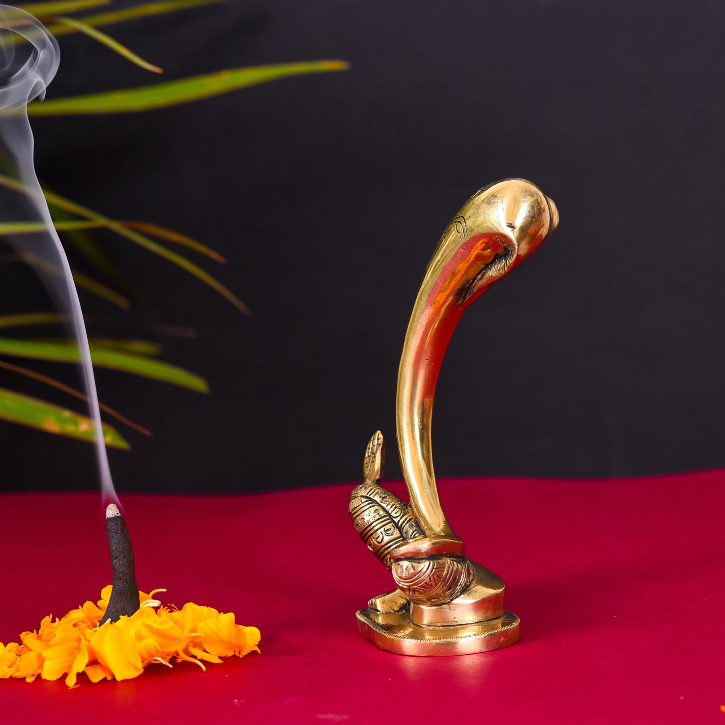 Brass Table Top Ganesha Idol (5.5 Inch)