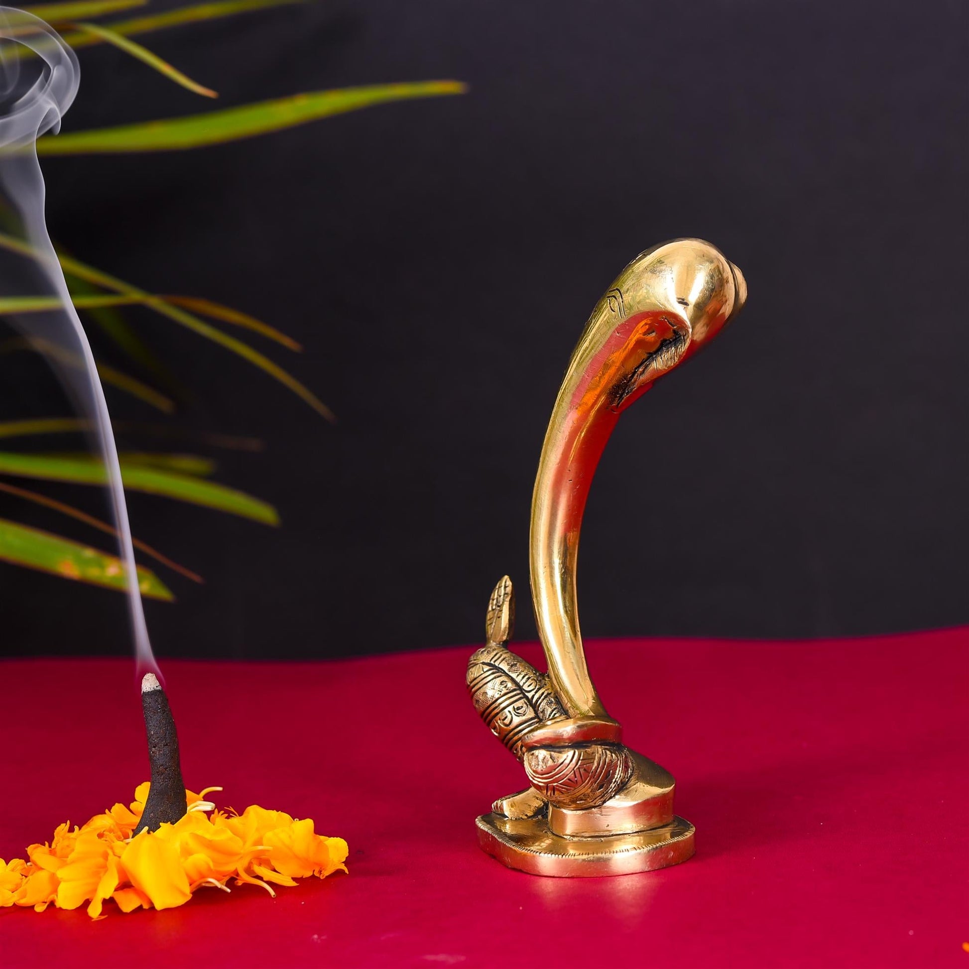 Brass Table Top Ganesha Idol (5.5 Inch)