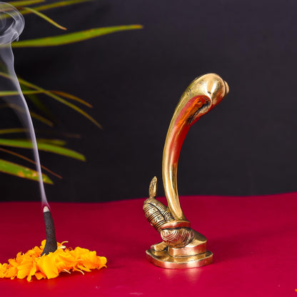 Brass Table Top Ganesha Idol (5.5 Inch)