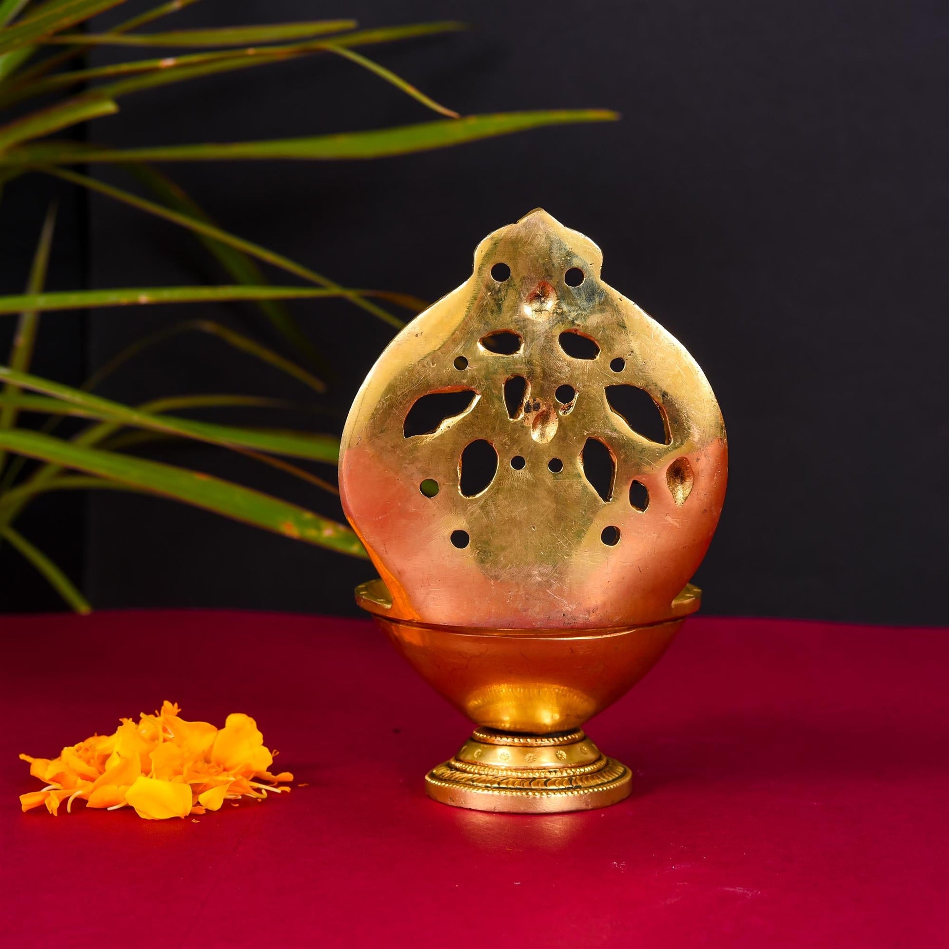 Brass Devi Kamakshi Diya (6.2 Inch)