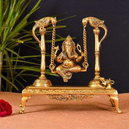 Brass Superfine Ganesha Swing/Jhula (10 Inch)