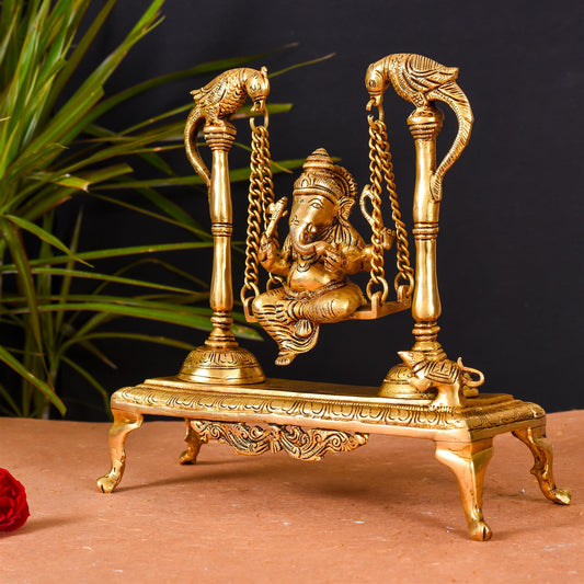Brass Superfine Ganesha Swing/Jhula (10 Inch)