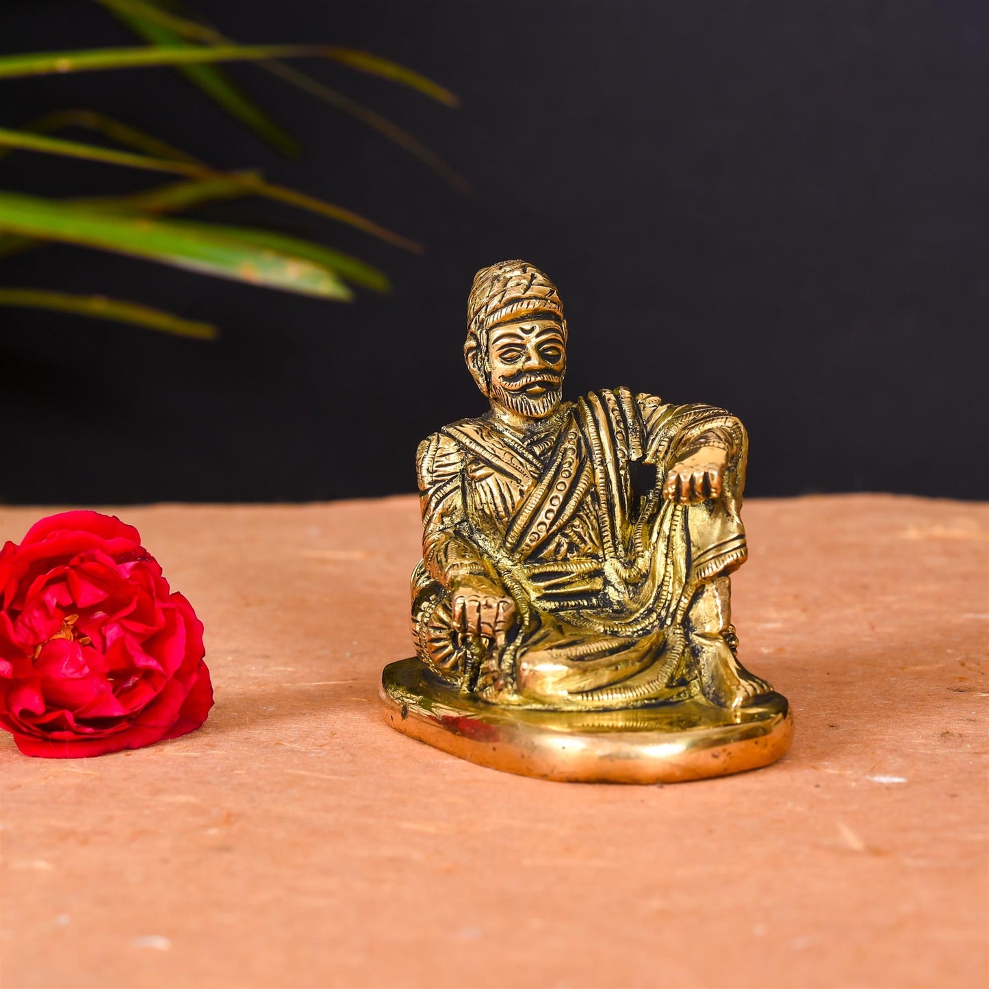 Brass Chatrapati Shivaji Maharaj Idol (3.2 Inch)