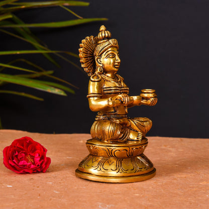 Brass Superfine Annapurna Devi Statue (6.5 Inch)