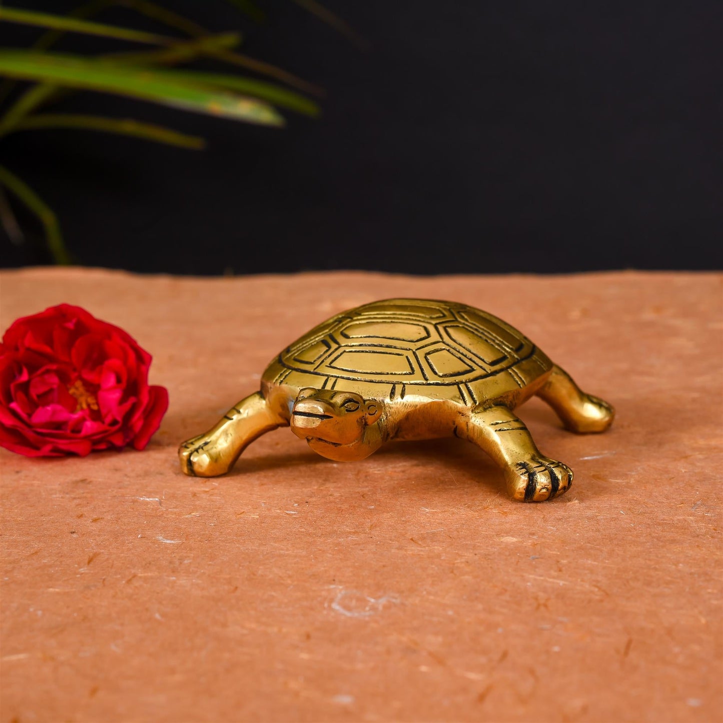 Brass Tortoise Figuruine For Vastu/Feng Shui (1.5 Inch)