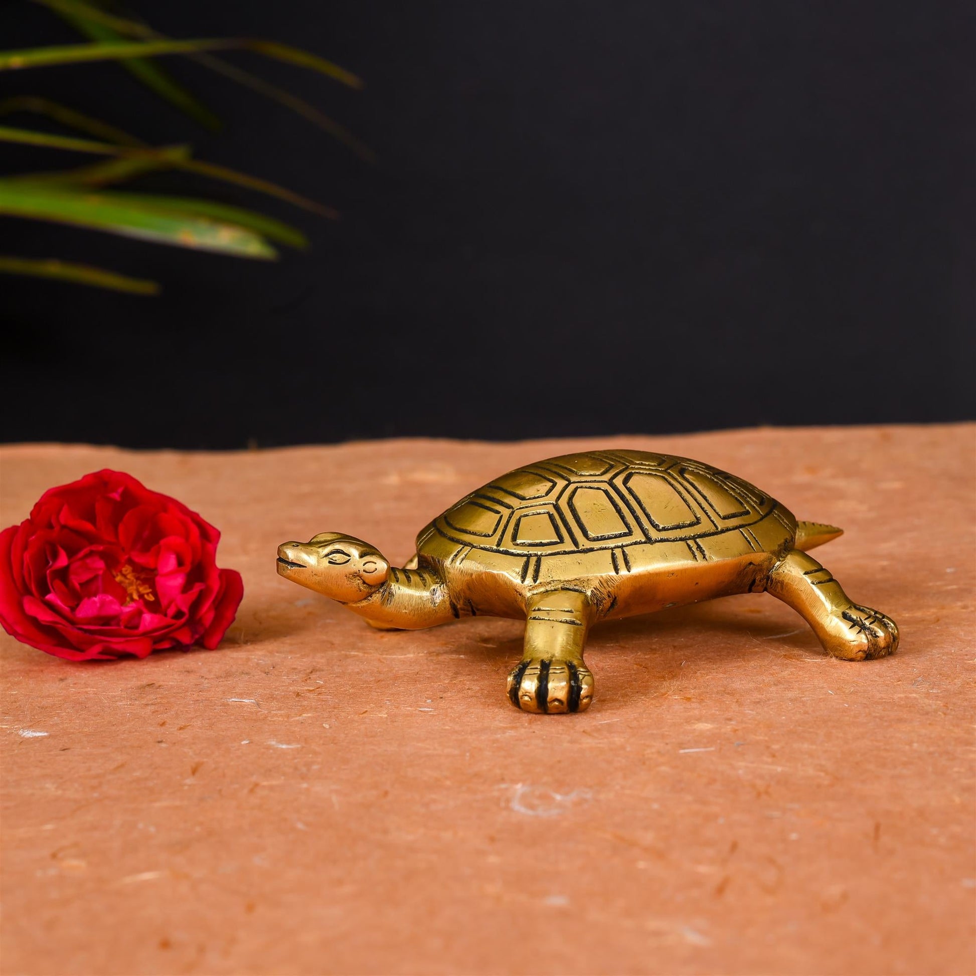 Brass Tortoise Figuruine For Vastu/Feng Shui (1.5 Inch)