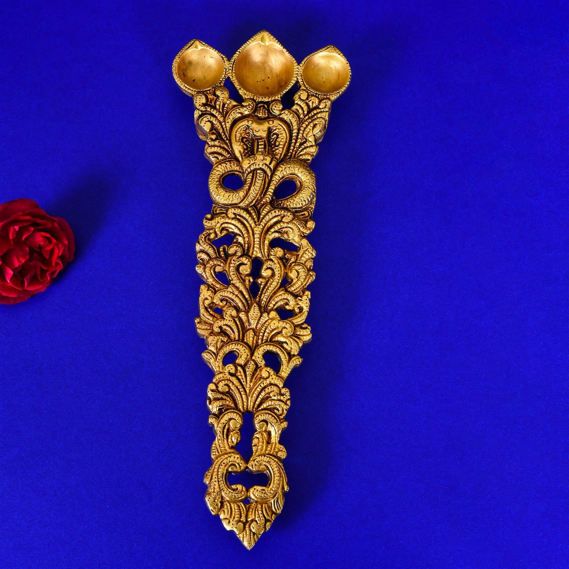 Brass Sheshnag Pooja Spoon (10 Inch)