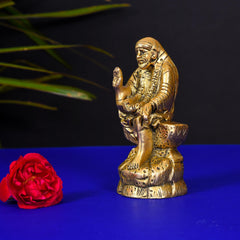 Brass Sai Baba Statue/Idol (5.2 Inch)