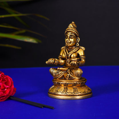 Brass Superfine Annapurna Devi Statue (4 Inch)