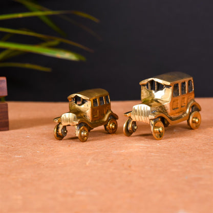 Brass Vintage Car Set