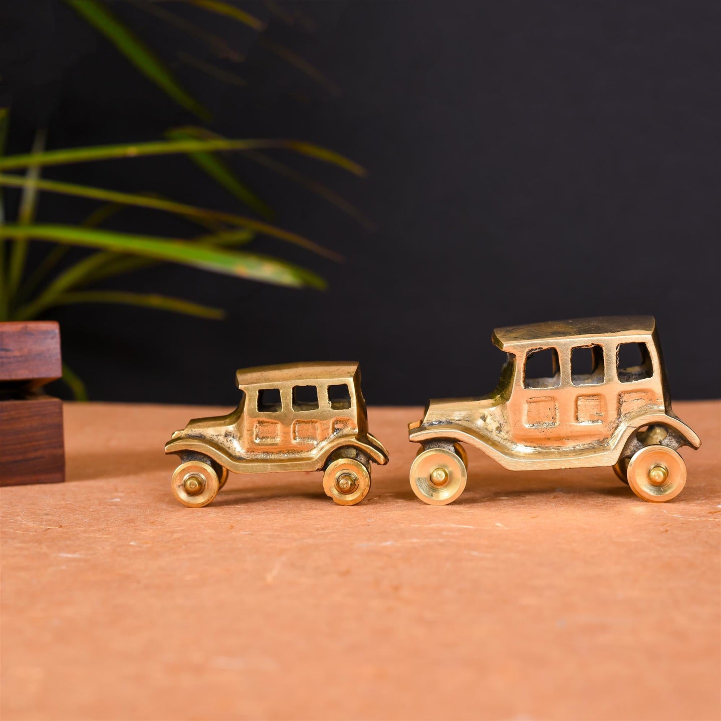 Brass Vintage Car Set