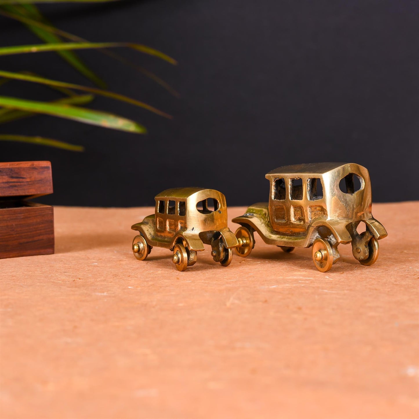 Brass Vintage Car Set