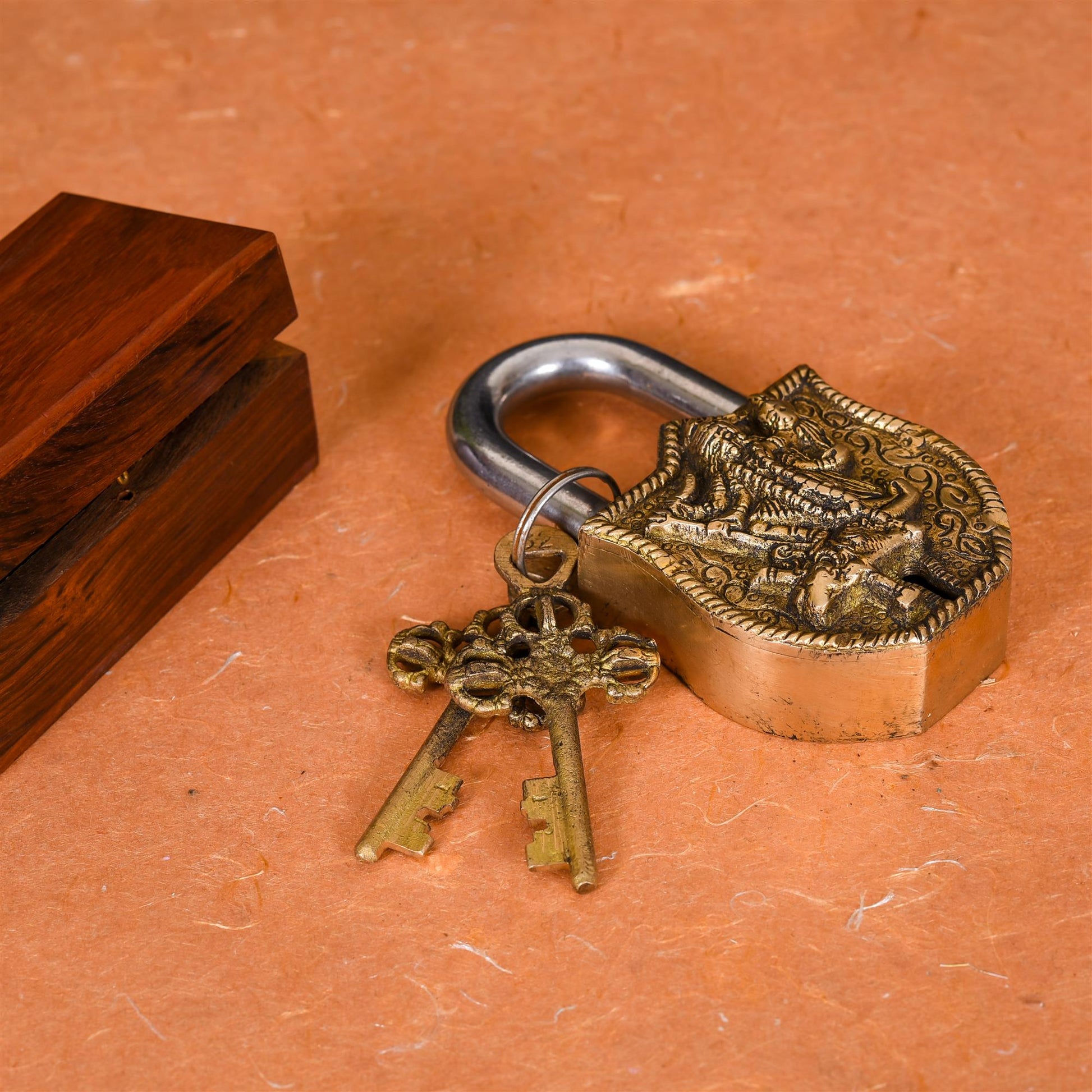 Brass Kali Door Lock (4.5 Inch)