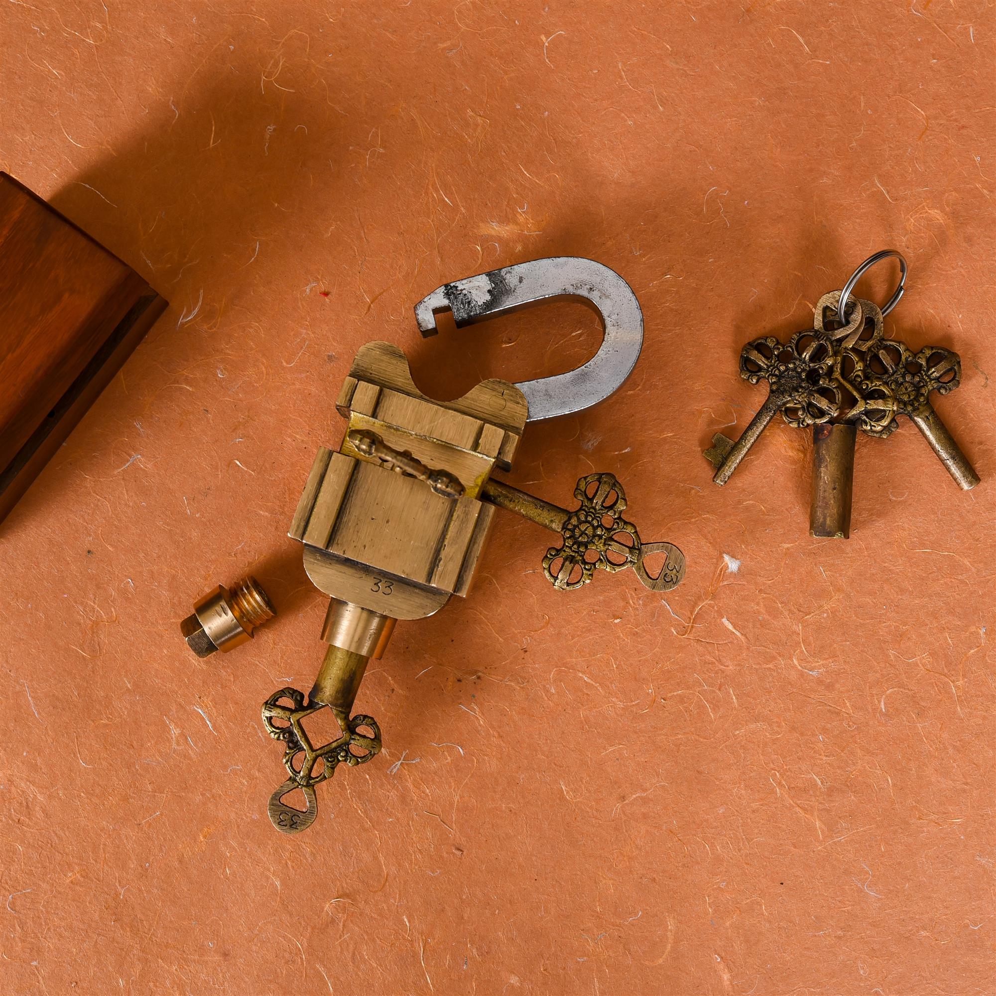 Brass Mystery Door Lock (5 Inch)