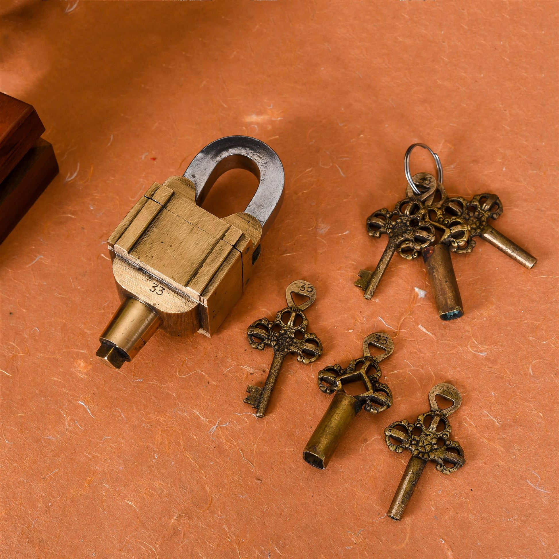 Brass Mystery Door Lock (5 Inch)