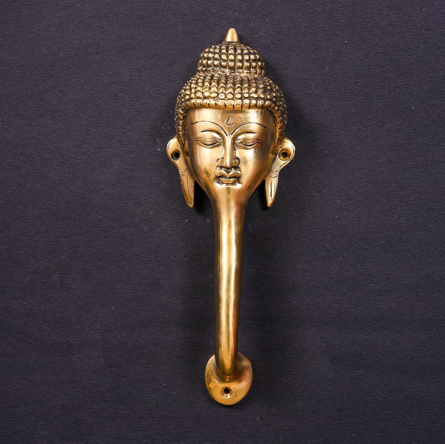 Brass Buddha Door Handle (9.8 Inch)