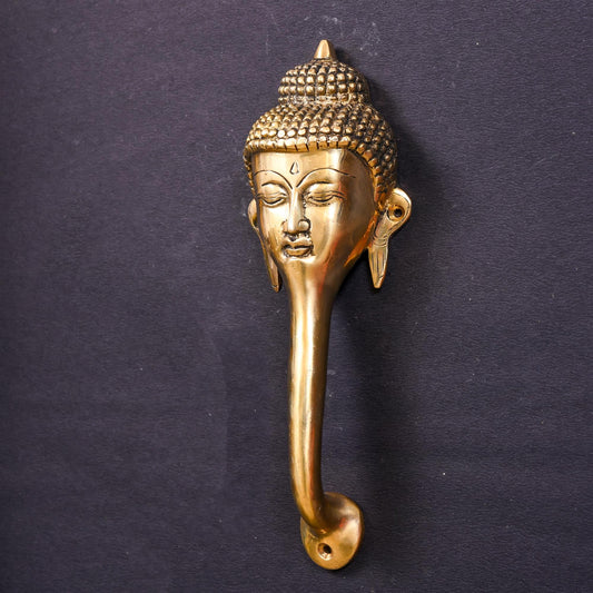 Brass Buddha Door Handle (9.8 Inch)
