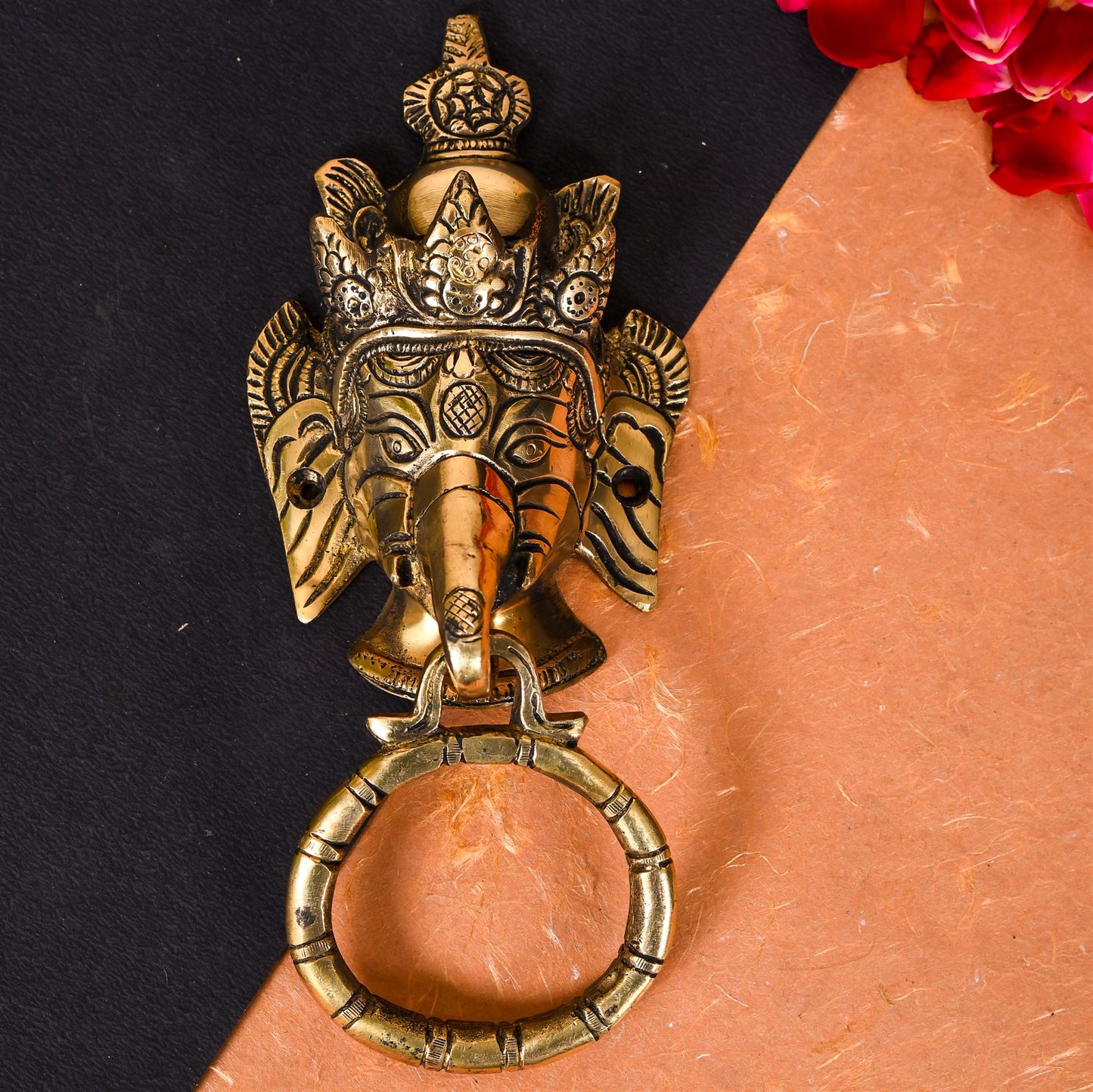 Brass Ganesha Door Knocker (6.2 Inch)