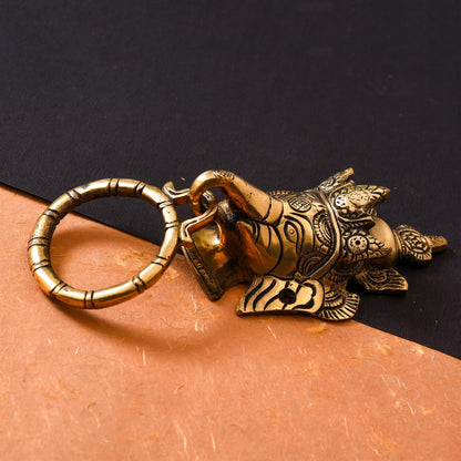 Brass Ganesha Door Knocker (6.2 Inch)