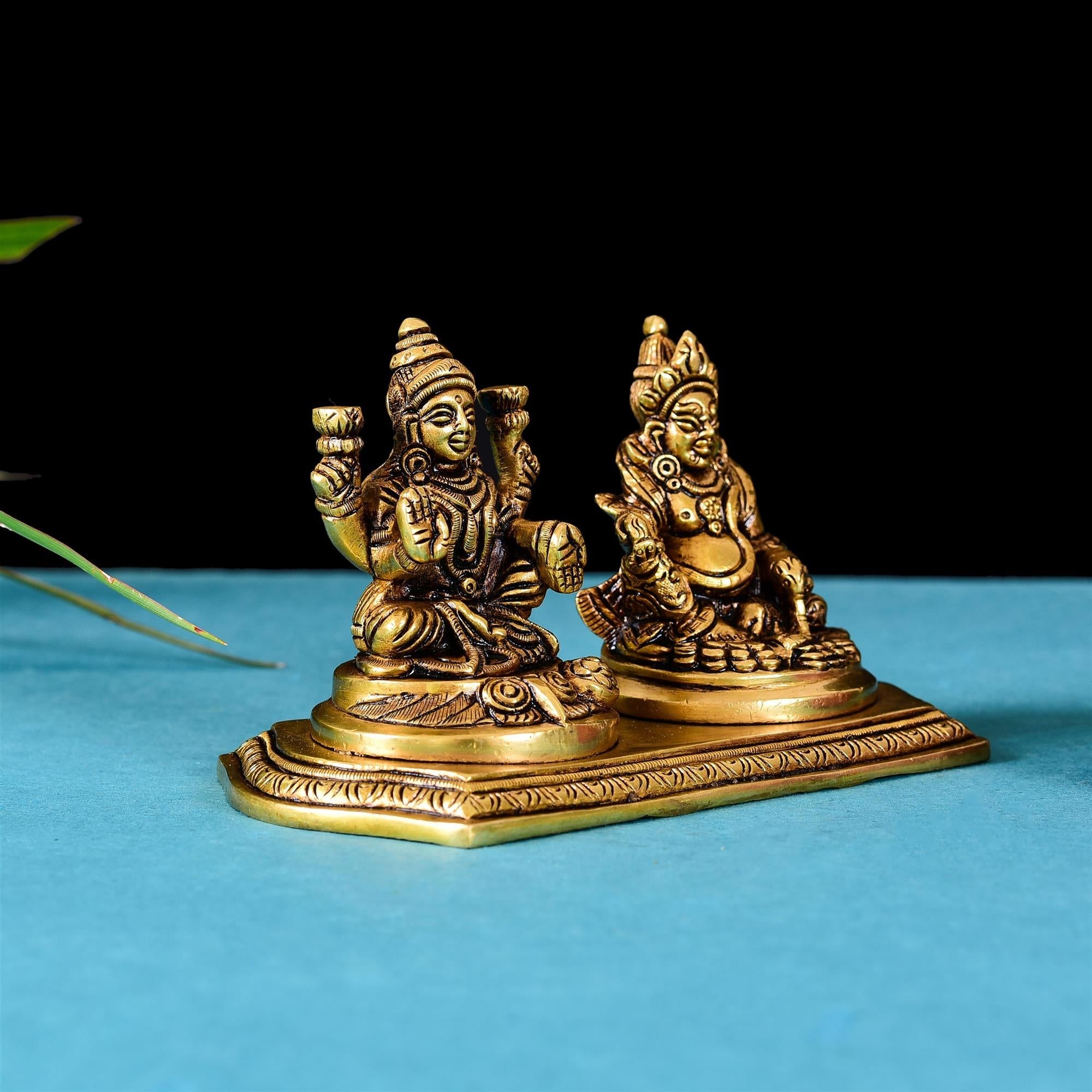 Brass Kuber And Lakshmi Superfine Idol (3.5 Inch)