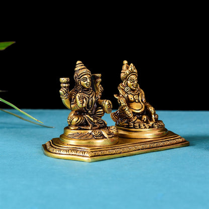 Brass Kuber And Lakshmi Superfine Idol (3.5 Inch)