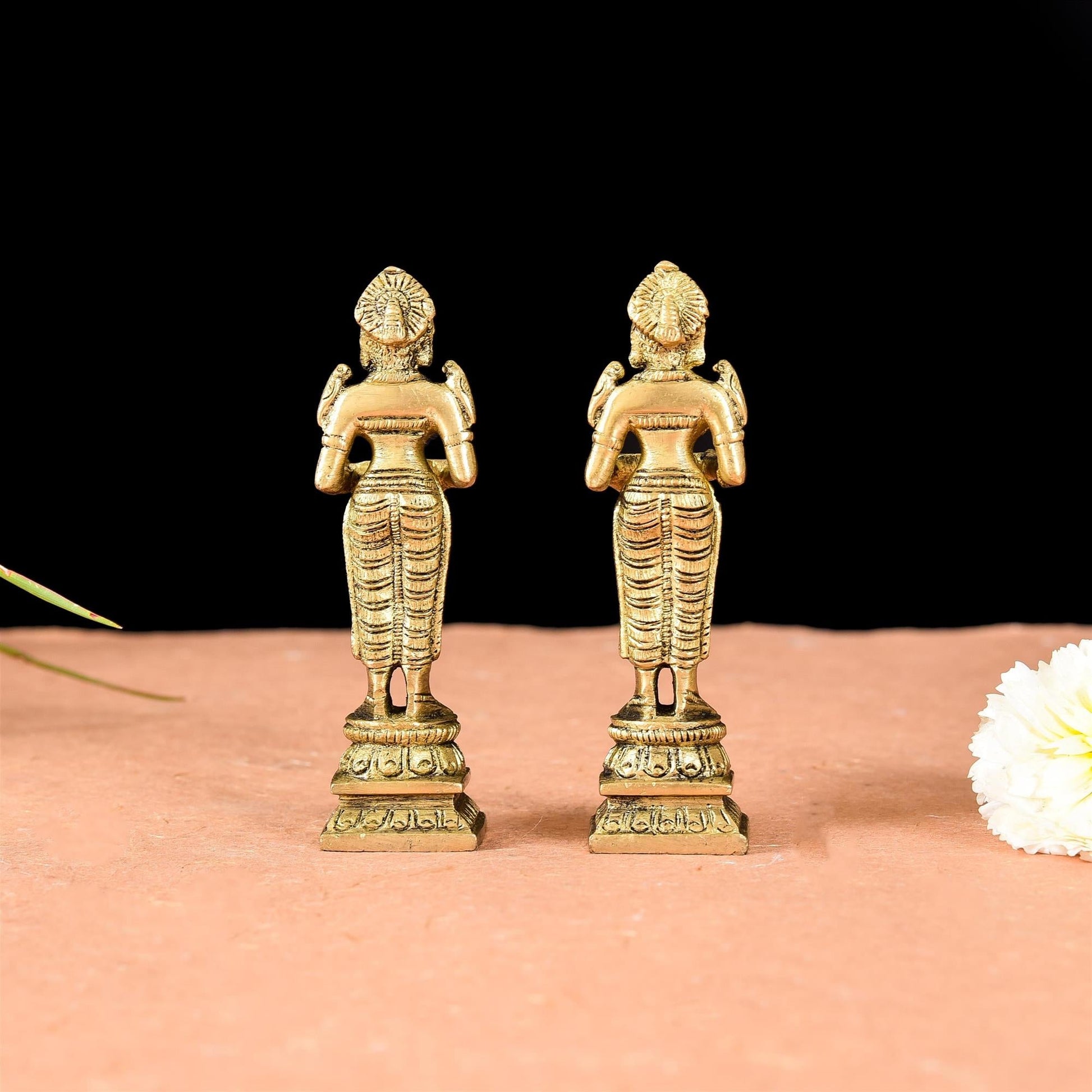 Brass Deep Lakshmi Pair (4 Inch)