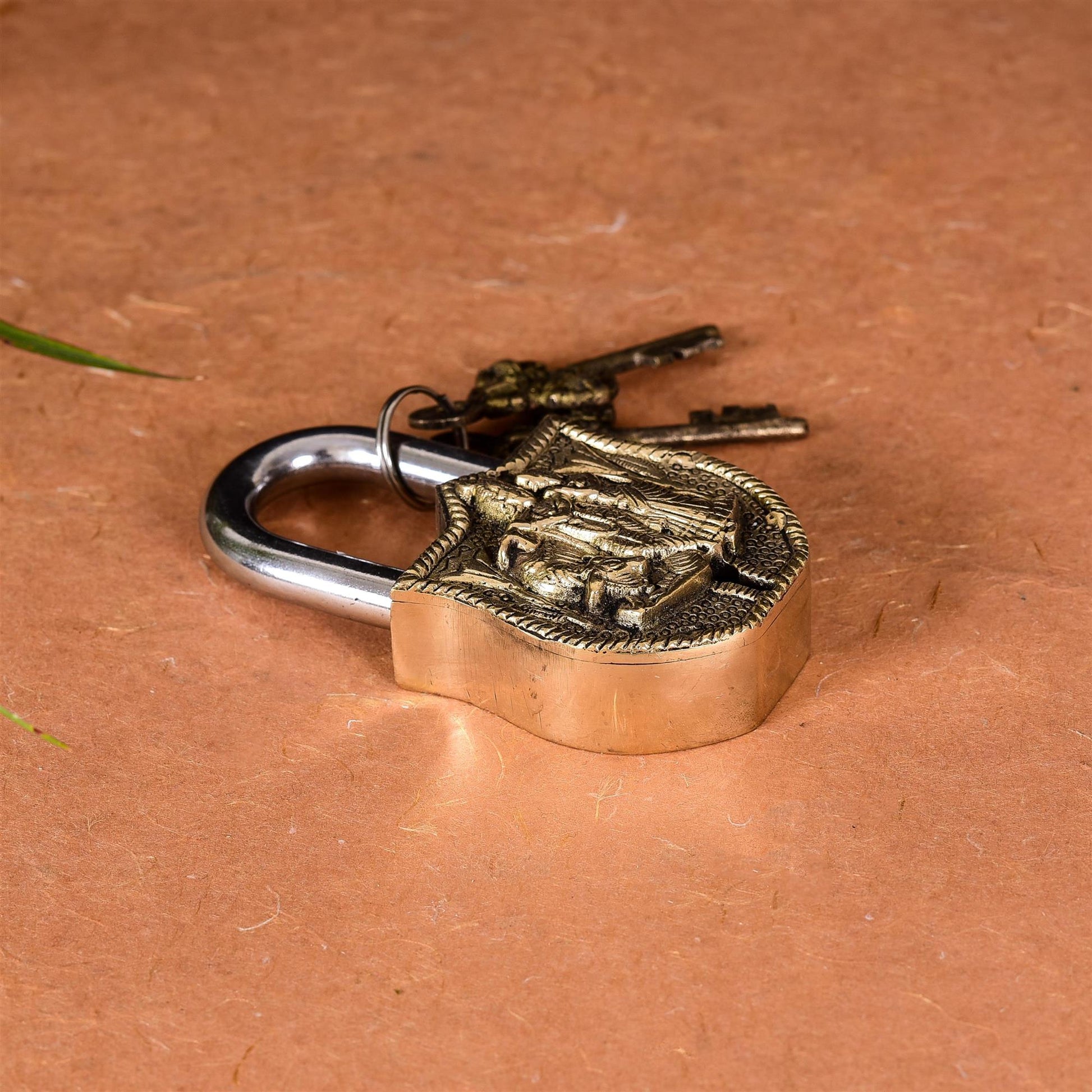 Brass Radha Krishna Door Lock (4.5 Inch)