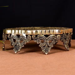 Brass Ethnic Chowki (3.5 Inch)