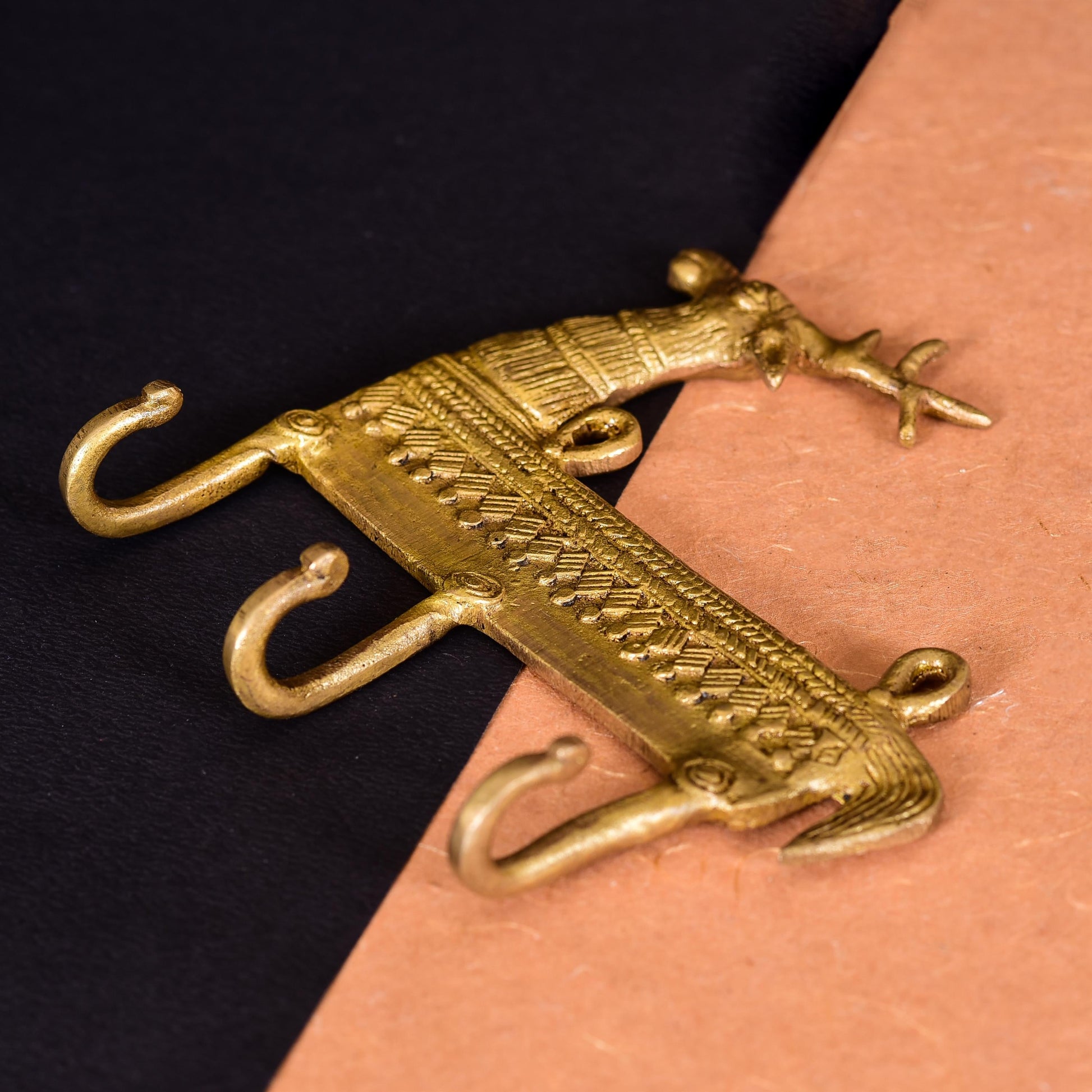 Brass Deer Wall Key Hanger (5.5 Inch)