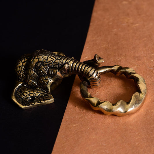 Brass Elephant Door Knocker (6.2 Inch)