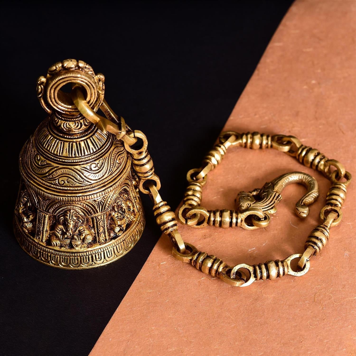 Brass Superfine Ganesha Wall Hanging Temple Bell
