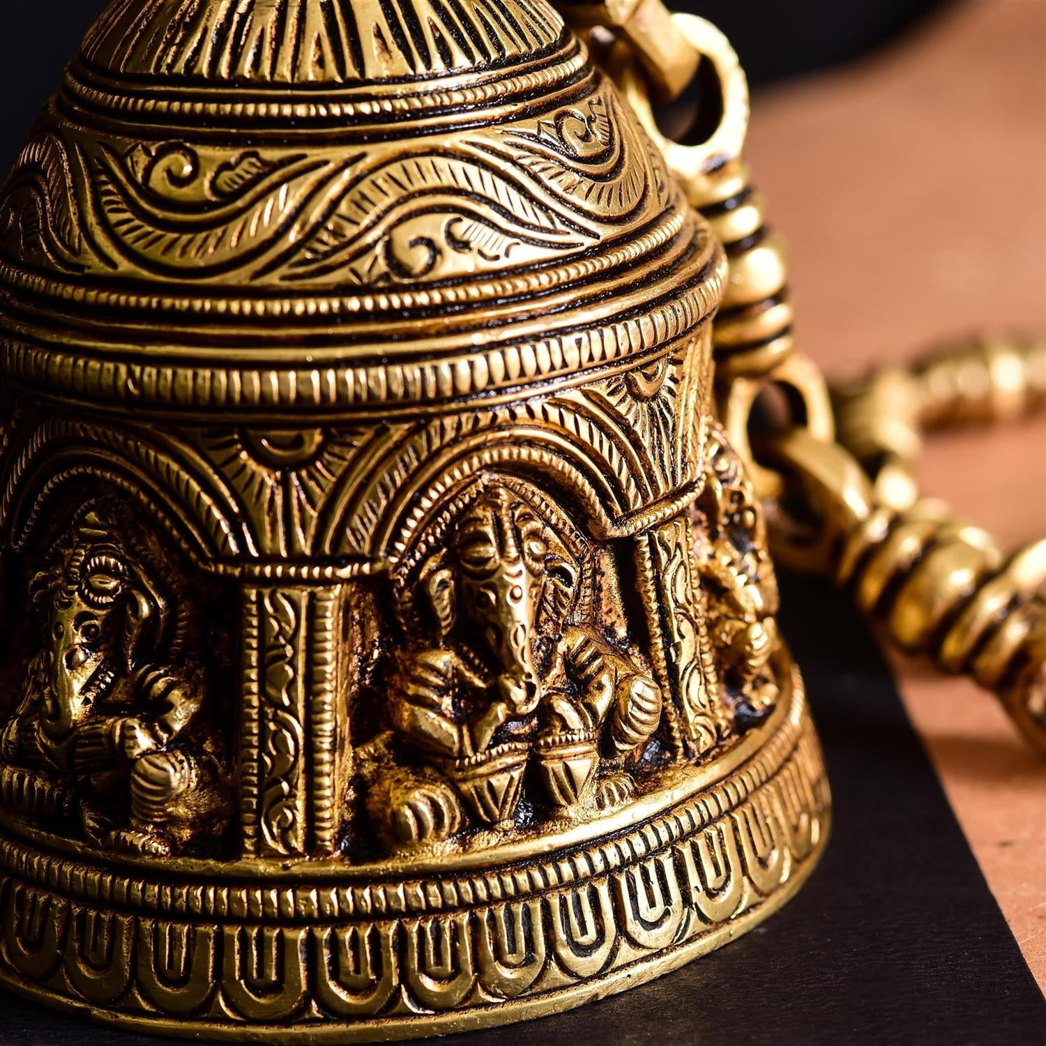 Brass Superfine Ganesha Wall Hanging Temple Bell