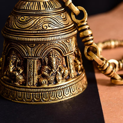 Brass Superfine Ganesha Wall Hanging Temple Bell