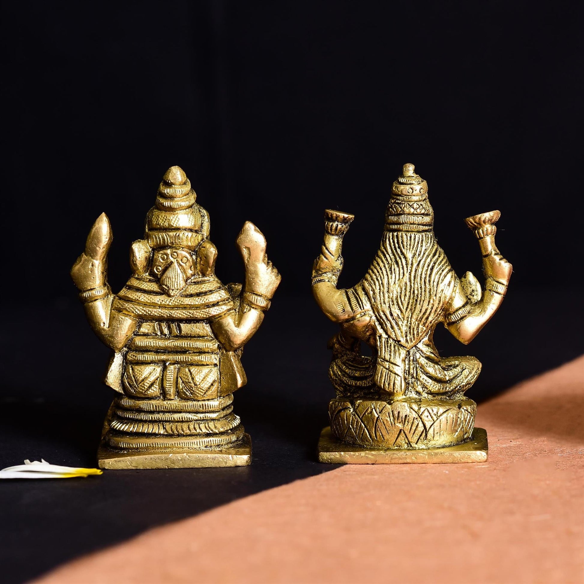 Brass Ganesha And Lakshmi Set Idol