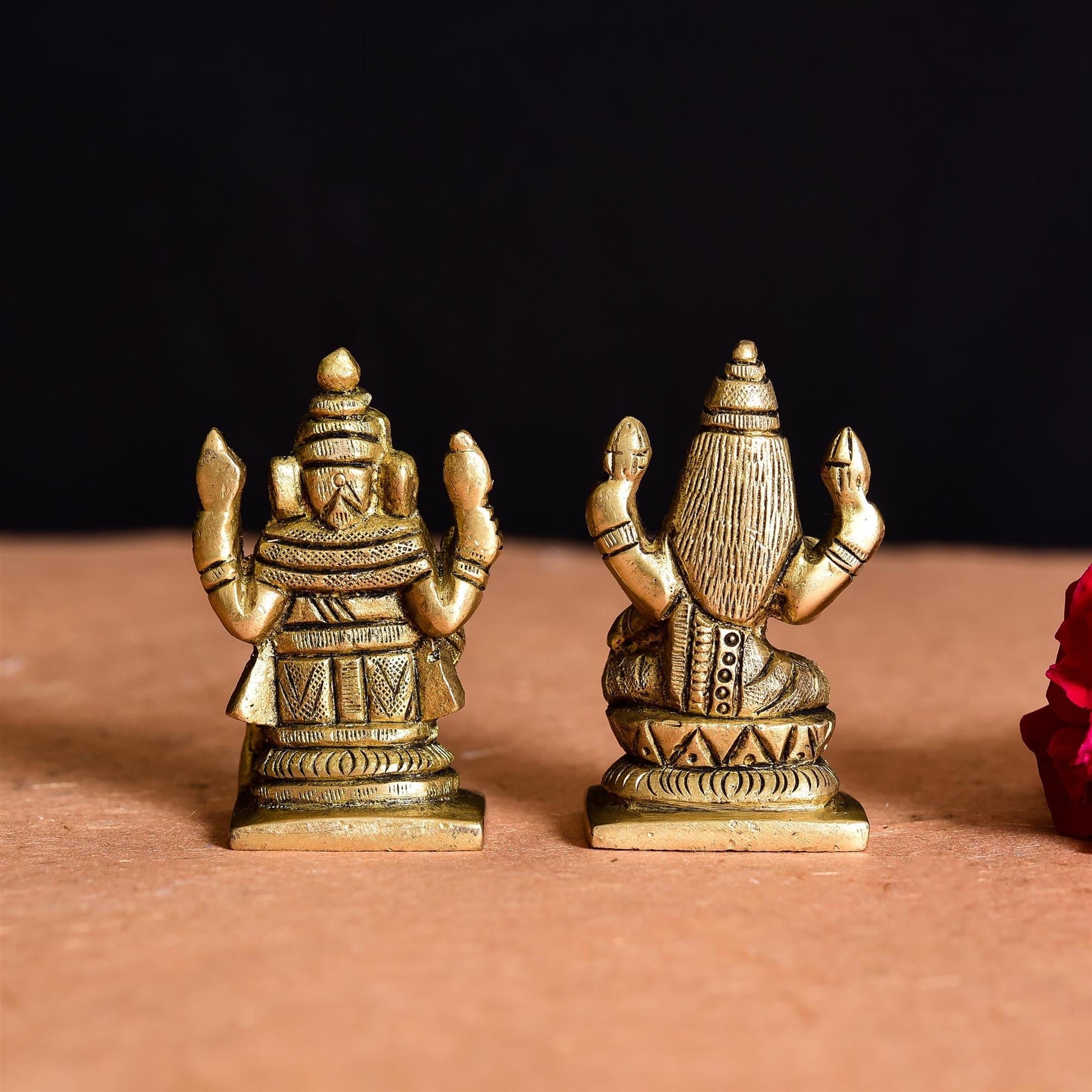 Brass Ganesha And Lakshmi Set Idol