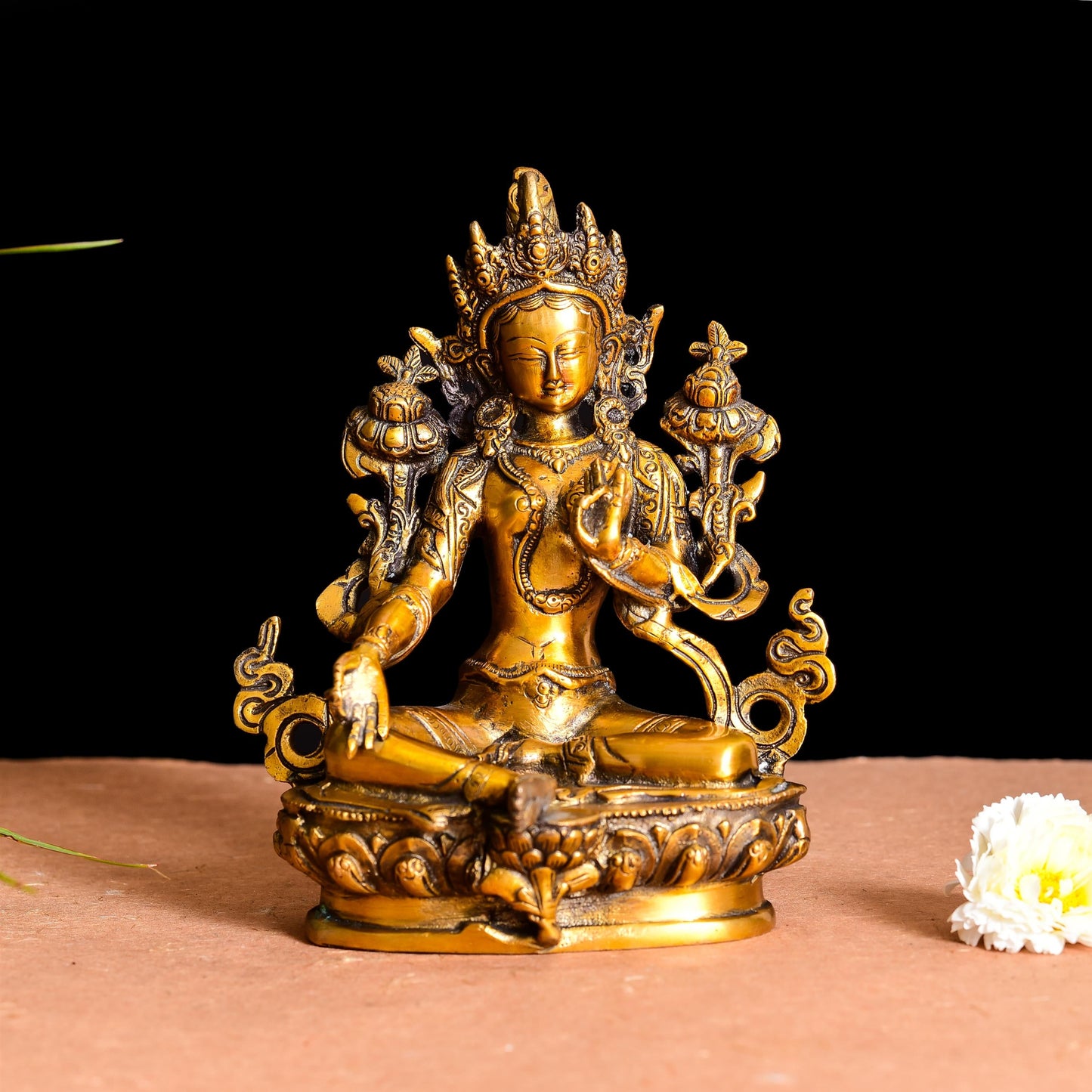 Brass Tara Devi Idol (8 Inch)