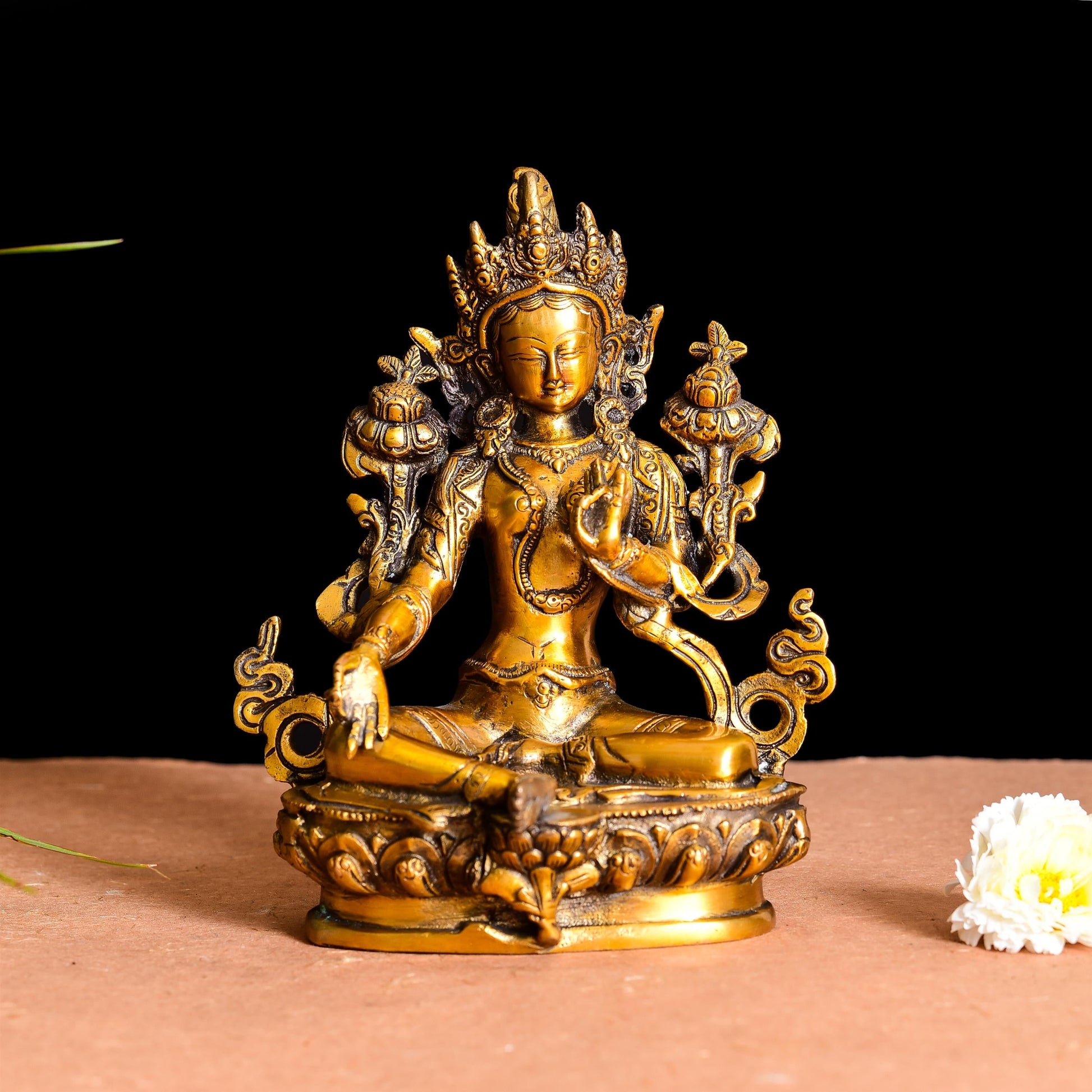 Brass Tara Devi Idol (8 Inch)