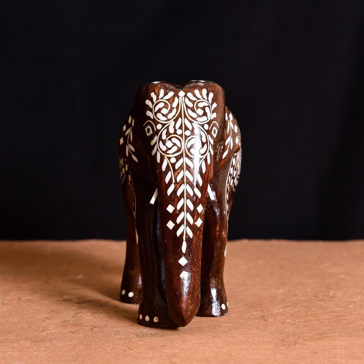 Wooden Inlay Elephant Statue