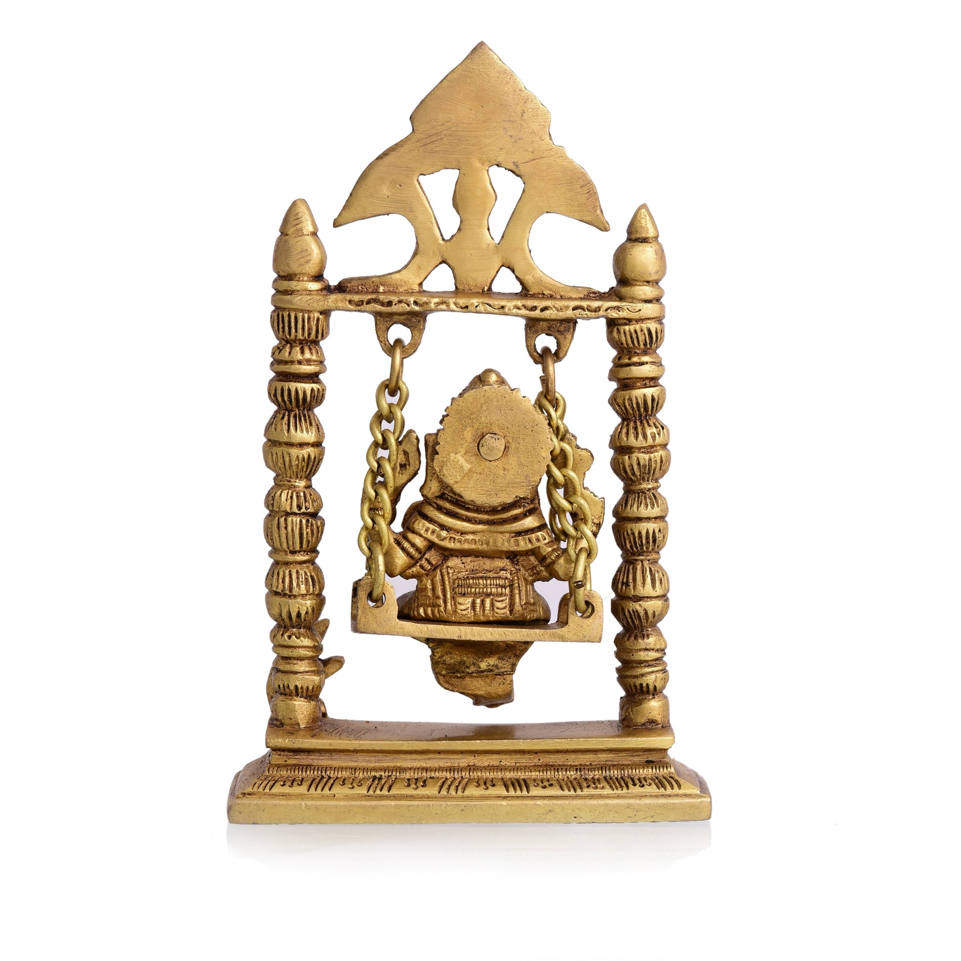 Brass Ganesha On Swing/Jhula (7.5 Inch)