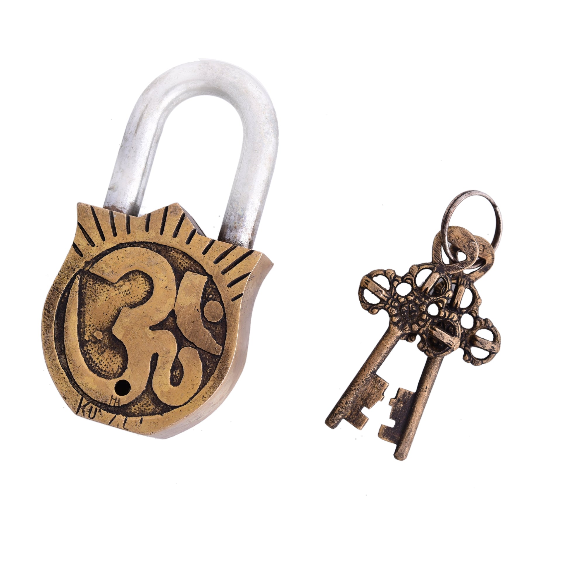 Brass Ganesha Door Lock (4.5 Inch)